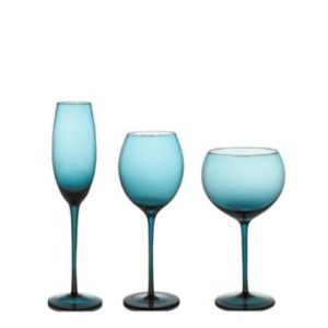 Contempo Sky Blue Glassware Collection