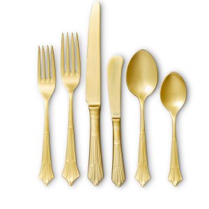 Chateau Brushed Gold Flatware Collection