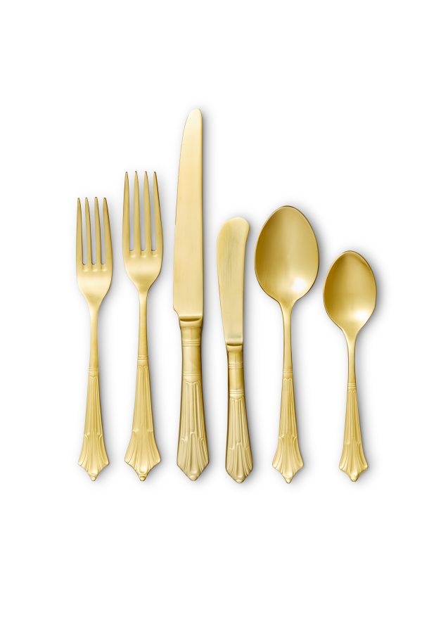 Chateau Brushed Gold Flatware Collection