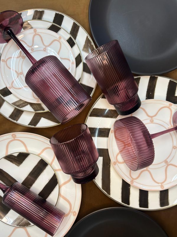 Rent Tribeca Plum Glassware from Different Look