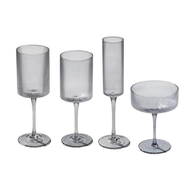 Tribeca Grey Glassware Collection